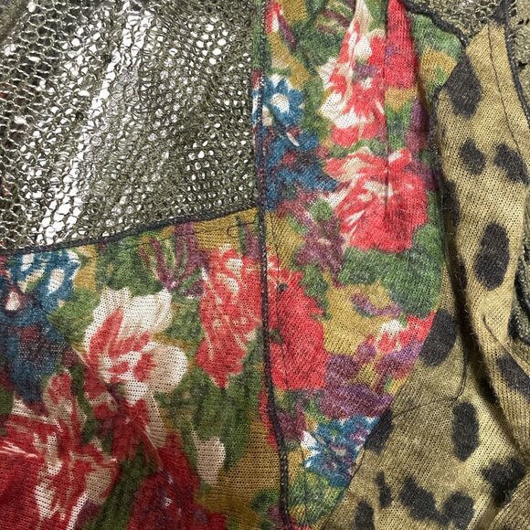 Soft Surroundings Women's Wearable Art Boho Hippie Open Cardigan Long Vest - Picture 5 of 8